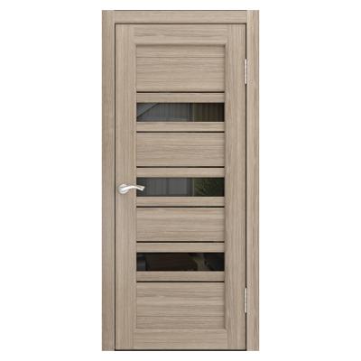 Дверь межкомнатная остекленная GP 13 Акация ширина 700 черное стекло